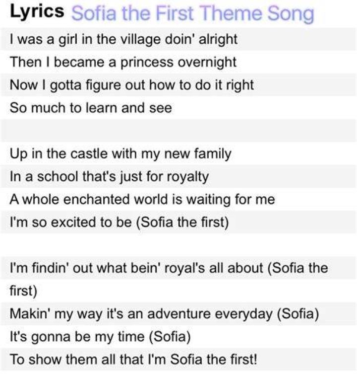Sofia the first two by two lyrics lyrics