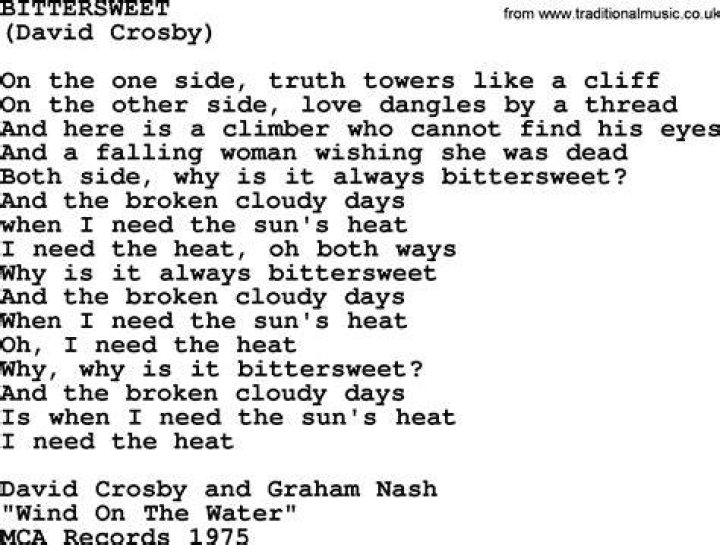 Songs with bittersweet lyrics