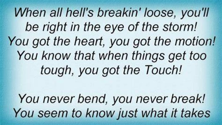 Stan bush lyrics