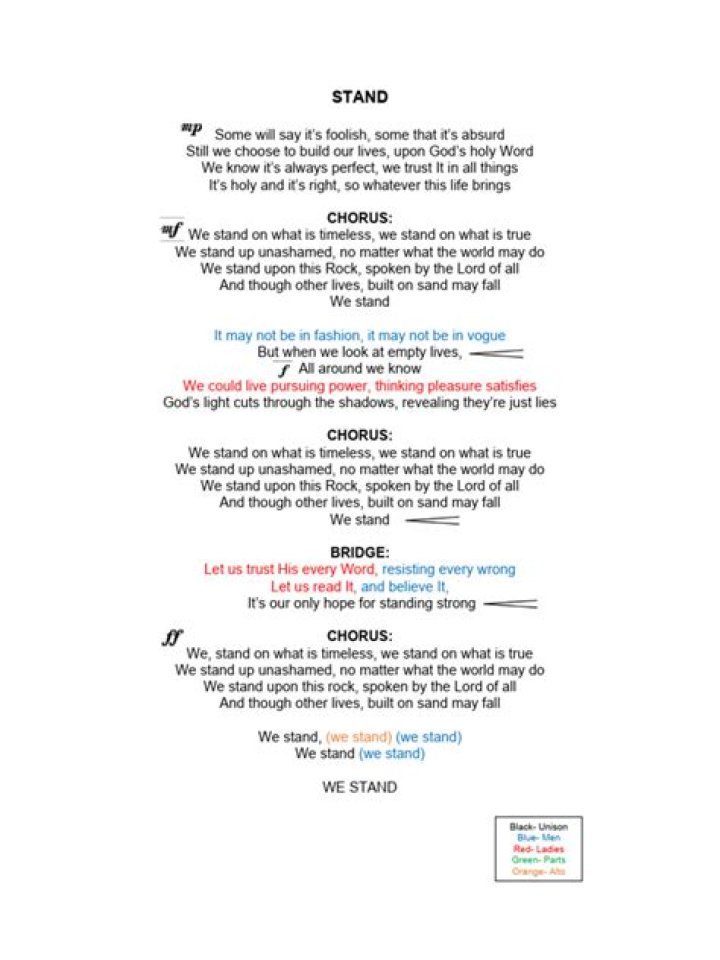 Stand out lyrics