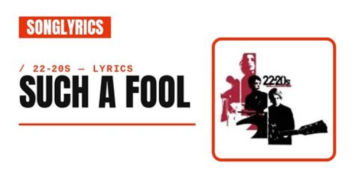 Such a stupid fool lyrics