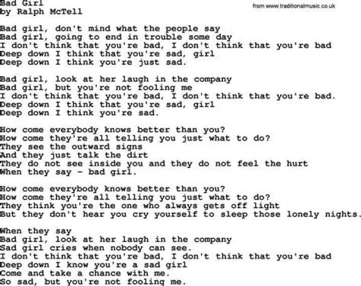 Super bad girl lyrics