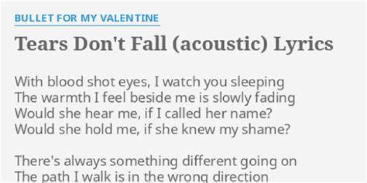 Tears dont fall lyrics