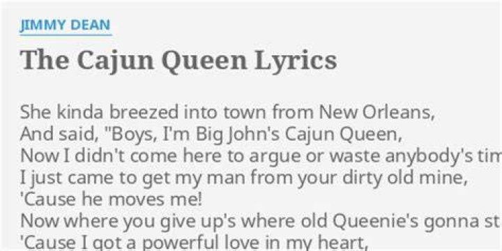 The cajun queen lyrics