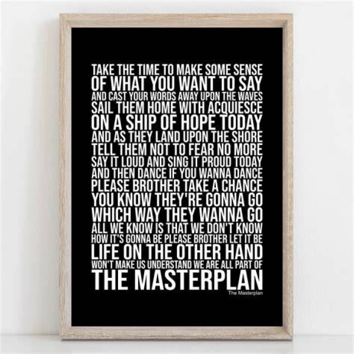 The masterplan lyrics