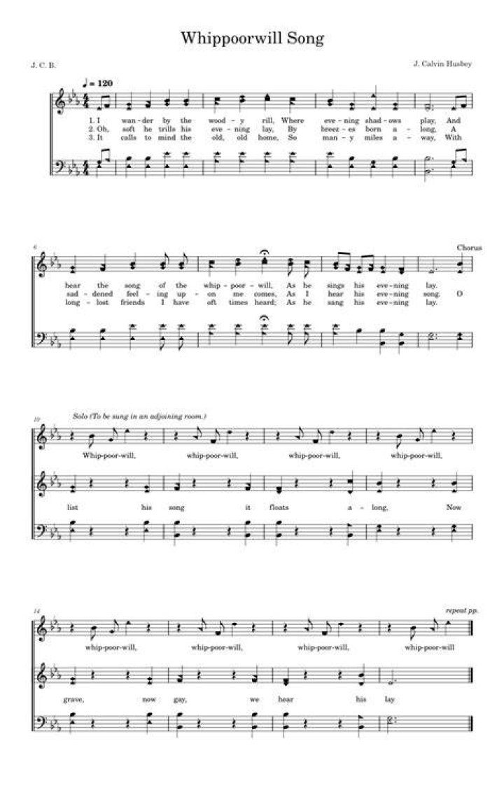 The whippoorwill song lyrics