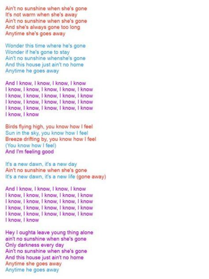 There ain’t a cloud in the s lyrics