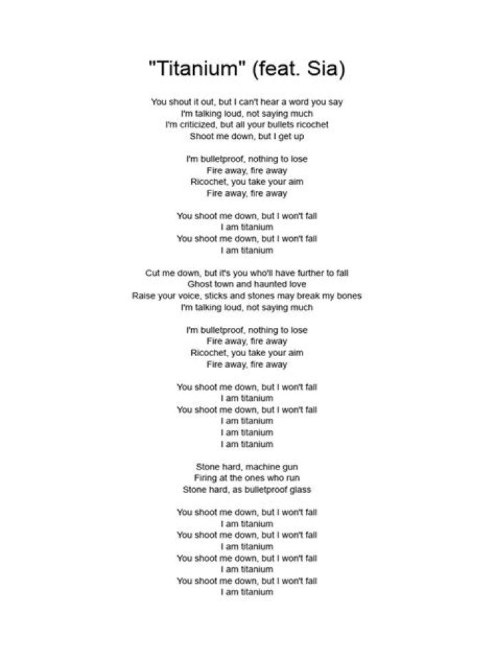 Titanium lyrics lyrics