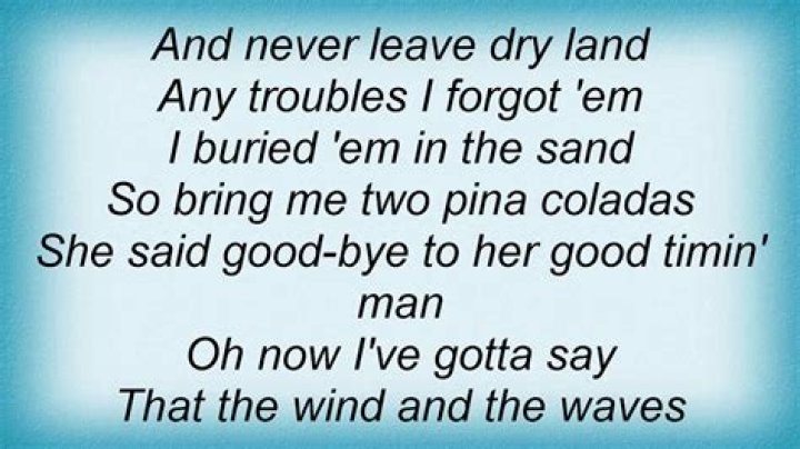 Two pina colladas lyrics