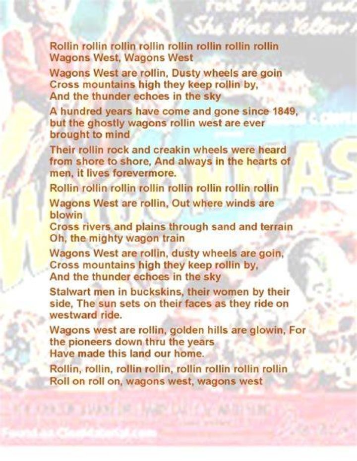 Wagon train lyrics