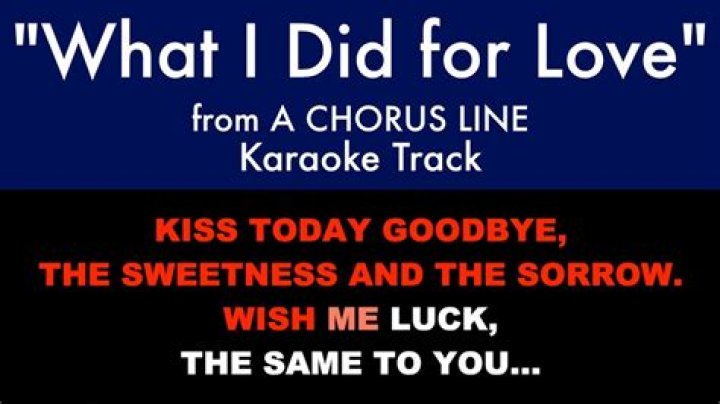 What i did for love lyrics