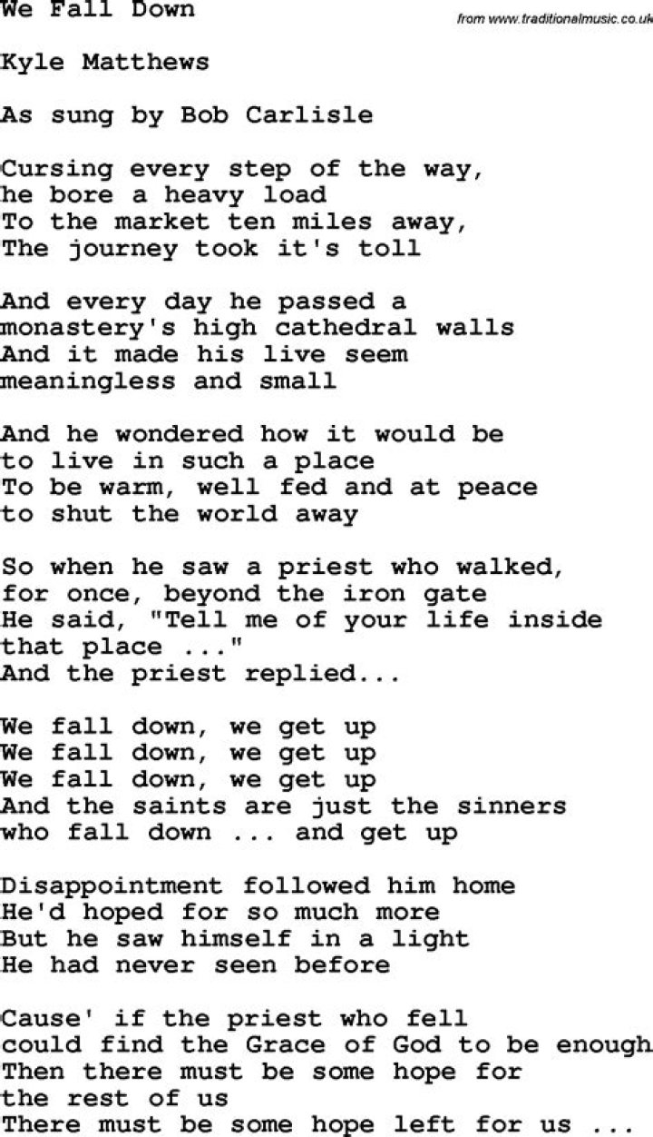 What if the symbols fall down lyrics