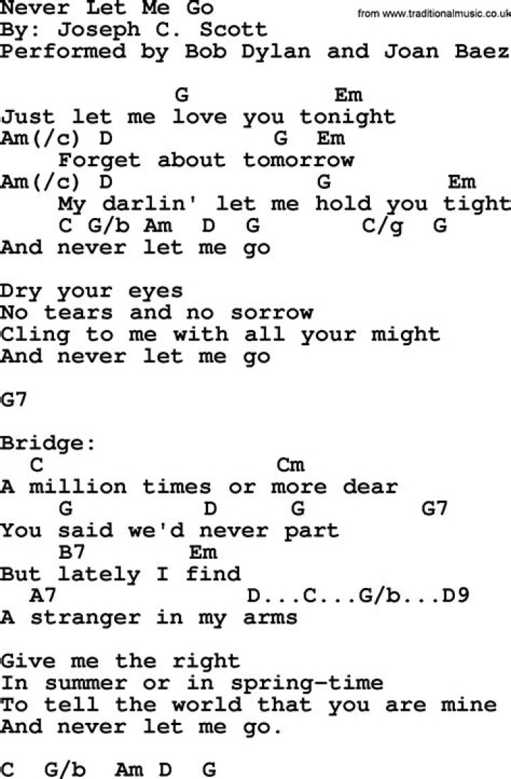 Whatever you do never let me go lyrics