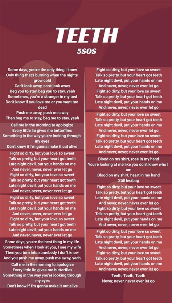 Yellow teeth lyrics