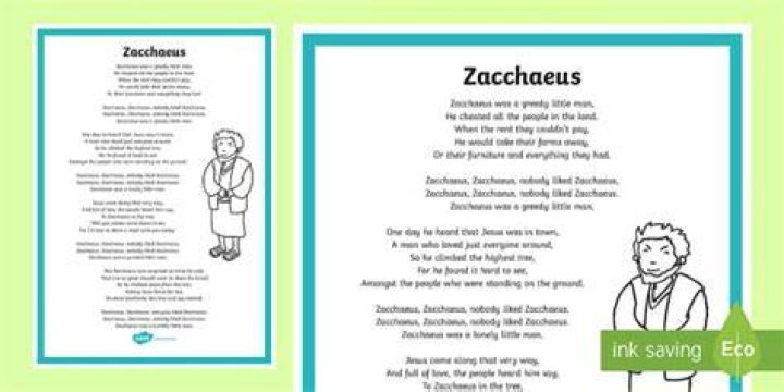 Zacchaeus lyrics